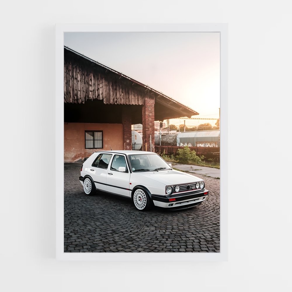 Poster Golf GTI MK2 au Grange – affiche Volkswagen (vue 3)